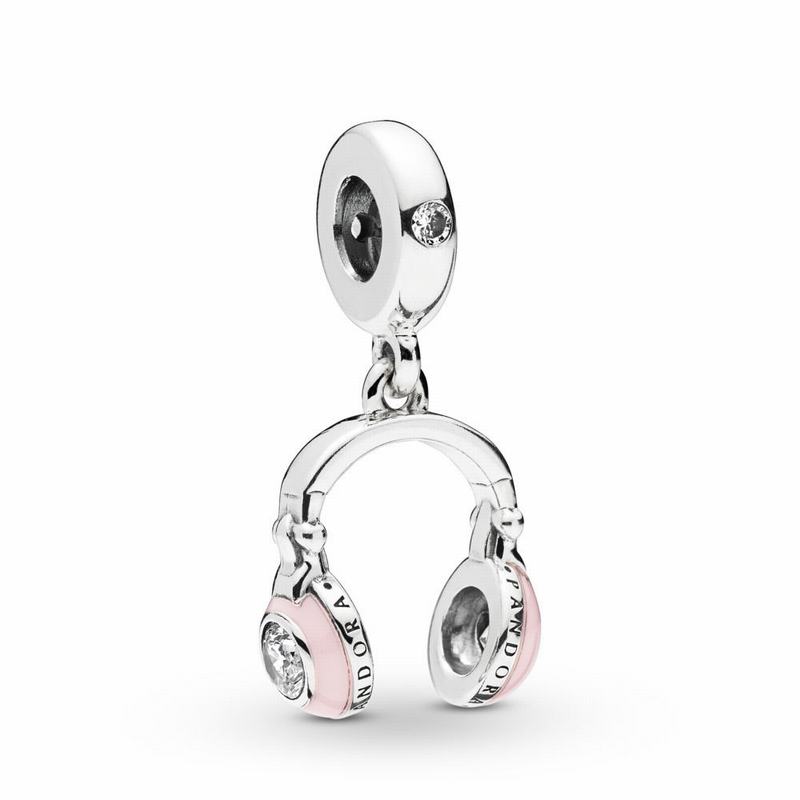 Pandora Australia Pink Headphones Dangle Charm - Sterling Silver | TGMBIN504